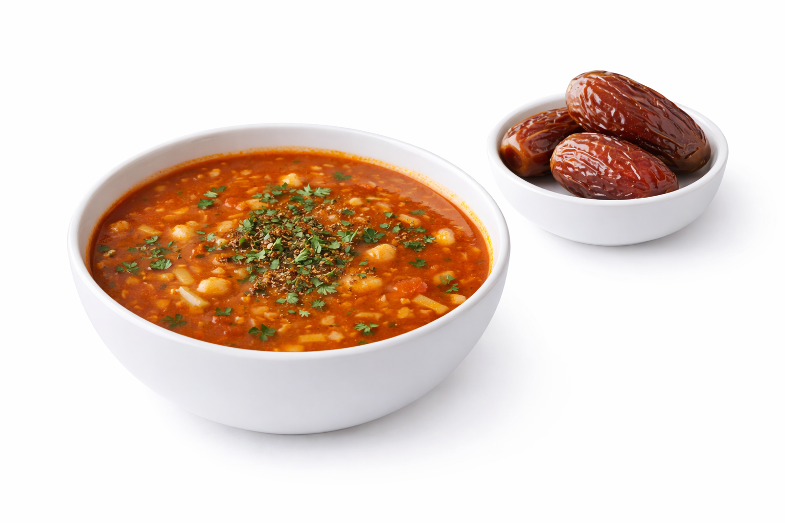 Moroccan Harira with dates